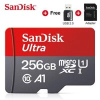 ♥Thanh Toán Khi Nhận Hàng + Gửi Miễn Phí Bộ Chuyển Đổi + Đầu Đọc Thẻ + Thẻ Nhớ SanDisk Micro SD Chính Hãng 100% Chính Hãng 256GB 128GB 32GB 64GB 16GB Ultra Class 10 THẺ Flash Thẻ MicroSD Mini Cho Điện Thoại