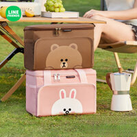 Thanh toán khi nhận hàng, hòm bảo quản nhiệt độ LINE FRIENDS dành cho sinh viên, túi lạnh, tủ lạnh di động, túi đá lạnh ngoài trời, hộp bán hàng lớn tiện lợi, phù hợp để tặng quà dịp lễ.CYNDXD