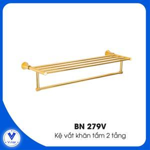 Thanh treo khăn đa năng inox 304 mạ vàng BN 279V