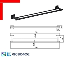 Thanh treo khăn đôi Hafele 580.41.512