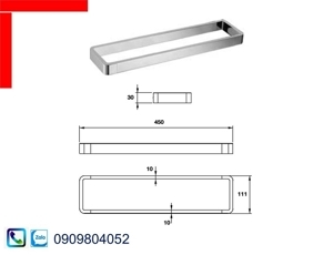 Thanh treo khăn đơn 450mm 495.80.235
