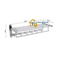 Thanh treo khăn inox 304 đa năng 2 tầng  MK10D Toro Home