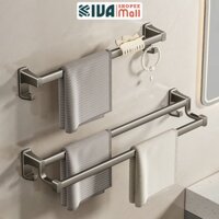 Thanh treo khăn, kệ để khăn KIVA, chất liệu nhôm hàng không cao cấp, lắp đặt dán tường.
