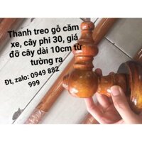 Thanh Treo Rèm Cửa Bằng Gỗ Căm Xe, Cây Phi 30 Đủ Phụ Kiện Đi Kèm