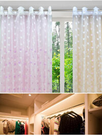 Thanh treo rèm cửa đa năng, không cần khoan tường hay bắt vít, thay đổi vị trí linh hoạt - 70-120cm