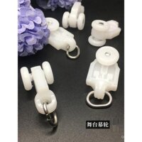 Thanh trượt rèm, bánh xe ròng rọc rèm sân khấu, bi lăn, thanh trượt, phụ kiện bánh xe móc rèm sân khấu
