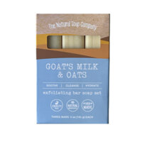 Thanh xà phòng hữu cơ The Natural Soap Company GOAT'S MILK & OATS làm sạch, giải độc, dưỡng ẩm sâu cho da 142g của Mỹ