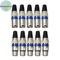 Thankswin 10 Cái XLR 3Pin Nam Nữ MIC Jack Cắm Âm Thanh Micro Dây Cáp Kết Nối vn