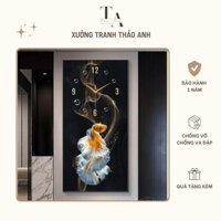 [THẢO ANH] Mang Lại May Mắn & Thành Công Cho Gia Chủ Với Set Tranh Đồng Hồ Cá Chép