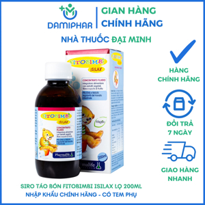 Thảo dược Fitobimbi isilax chống táo bón cho bé 200ml
