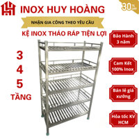 [THÁO RÁP] Kệ inox tháo ráp tiện lợi chắc chắn, kệ chén inox, kệ inox 3-4-5 tầng bền bỉ, kệ để đồ nhà bếp inox cứng cáp