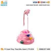 Tháp banh 3 tầng kèm bóng nhiều màu cho mèo