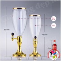 Tháp bia 1,5L mạ vàng Loại 1 ( ảnh thật)