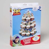 Tháp cupcake giấy 24 bánh và hình trang trí mặt bánh (1510)