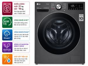 Tháp giặt sấy LG WashTower 21 kg sấy 16 kg WT2116SHEG
