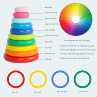 Tháp Hà Nội giáo dục mầm non bằng gỗ Đồ chơi tư duy logic và trí thông minh cho trẻ em