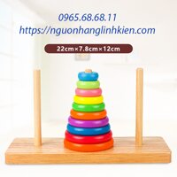 Tháp Hà Nội gỗ, bộ đồ dùng học tập phát triển tư duy logic cho trẻ Đồ chơi IQ cho trẻ em