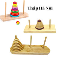Tháp Hà Nội size lớn nhất | Tháp dời 8 vòng và 10 vòng màu game giải đố trí tuệ, đồ chơi giải đố IQ
