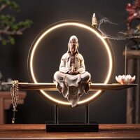 Tháp Khói Trầm Hương Quan Thế Âm Kèm Đèn Led Hàng Cao Cấp [Tổng Kho Dụng Cụ Trầm Hương]