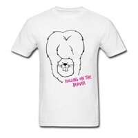 Thập niên 80 Beaver Tay Ngắn Áo & Tee Cổ Tròn 100% Cotton Vải Nam Áo In Hình Trên Áo Thun Mới Đến Bán Buôn