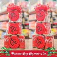 Tháp quà 12 lon Coca Cola không đường Zero Sugar 160mL mini
