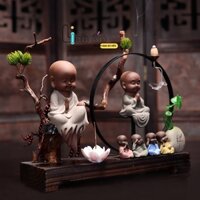 Tháp Trầm Hương Tiểu Cảnh Tượng CHú Tiểu CAO CẤP - Tháp Khói Trầm Hương Đốt Nhang Nụ - Tháp Xông Trầm Hương Phong Thủy
