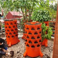 THÁP TRỒNG RAU HỮU CƠ Hiệu quả cao, tối ưu diện tích, kết cấu chắc chắn, có lõi xử lý rác thải hữu cơ, an toàn và giảm công chăm sóc. - 1 Tháp
