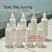 Tháp Văn Xương 9 Tầng Đá Trắng canxit - Cao 15cm & 20cm