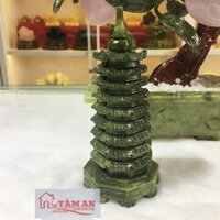 Tháp văn xương 9 tầng lam ngọc serpentine cao 18cm