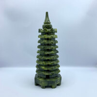 Tháp Văn Xương đá Serpentine tự nhiên 9 tầng 18cm