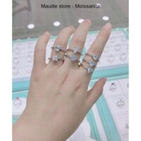 Thật Chính Hãng Moissanite Kim Cương Nhẫn Cưới Hình Bầu Dục Cắt 1 Carat Thật Moissanite Nhẫn Mạ Bạch Kim Nhẫn Nữ