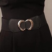 Thắt lưng bản rộng, đai váy, đai đầm, đai Jumpsuit, chất liệu co giãn, móc khóa kim loại họa tiết chữ C W59