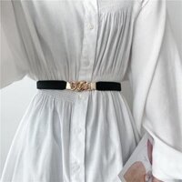 Thắt lưng chun co giãn bản nhỏ phối dây xích đẹp - TTL282 chun xích đen