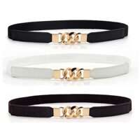 Thắt Lưng Co Giãn Phong Cách Retro Thời Trang Cho Nữ, Dây Lưng Nữ Mặc Váy-Áo mặt khoá xích