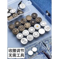 Thắt lưng co rút khóa quần jeans, nút điều chỉnh đàn hồi, dụng cụ thắt chặt eo, thay đổi kích thước quần quá lớn bằng nút nhỏ hơn