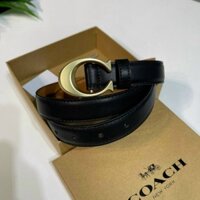 Thắt lưng coac.h✨Thiết kế đơn giản mặt nịt logo chữ c mạ vàng tinh tế