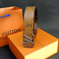 Thắt lưng da bò hai lớp in hình ngôi sao sang trọng Louis Vuitton Luxury Star Print LV