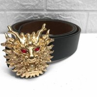 THẮT LƯNG DA NAM CAO CẤP HÀNG HIỆU ĐÚC MẶT RỒNG KHOÁ VÀNG DÂY NỊT NAM DA BÒ ĐẲNG CẤP SANG TRỌNG.