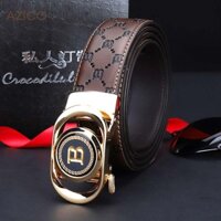 Thắt Lưng Da Nam Chữ B Lớn Phong Cách Doanh Nhân Dây Họa Tiết Đẹp Mắt Khóa Tự Động Tiện Dụng - AZ012