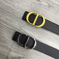 Thắt lưng da nam dây sần trơn mặt đúc chữ CD đơn giản sang trọng TL22P