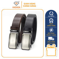 Thắt Lưng Da Trâu Nguyên Miếng Khóa Tự Động Hadada DHD231 2 Màu Đen Nâu Phong Cách Hiện Đại