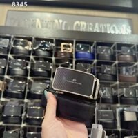 Thắt lưng dây nịt da đen da sần mặt kéo Valentino Creations fullbox