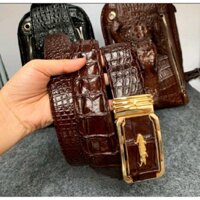 Thắt lưng (dây nịt) nam cao cấp da cá sấu thật bản 4.0cm, bảo hành 2 năm