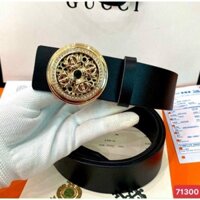 Thắt lưng, dây nịt nam mặt đá tròn xoay đính đá cao cấp hàng shop