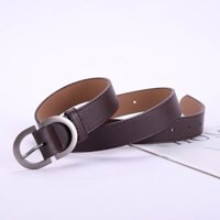 Thắt lưng, dây nịt thời trang nữ, bản rộng 2.8cm, da PU, khâu viền, đầu khóa hợp kim mạ bóng W49