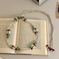 Thắt lưng dây thừng hạt trắng 406