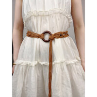 Thắt lưng dệt phong cách dân tộc vintage cho phụ nữ, mới, đơn giản, đa năng, trang trí bohemian, phụ kiện dây thắt lưng cho váy