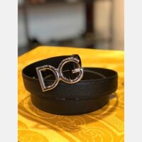 THẮT LƯNG DOLCE ĐEN MẶT BẠC BE4362 B5373 87653