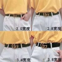 Thắt lưng GUCCI Thắt lưng nữ da bò lớp đầu tiên Phiên bản Hàn Quốc Thắt lưng mỏng phù hợp cho nữ (Hộp quà tặng)