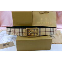 Thắt Lưng Hai Mặt Khóa Tự Động Họa Tiết Burberry Thời Trang Cho Nam